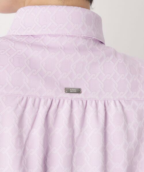 adabat（アダバット）の「◆3Dジャカード長袖ポロシャツ（ポロシャツ・レディース・ホワイト/ネイビー/パープル・42/40/38）」の20枚目の写真