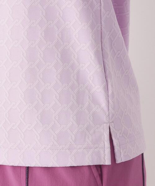 adabat（アダバット）の「◆3Dジャカード長袖ポロシャツ（ポロシャツ・レディース・ホワイト/ネイビー/パープル・42/40/38）」の22枚目の写真