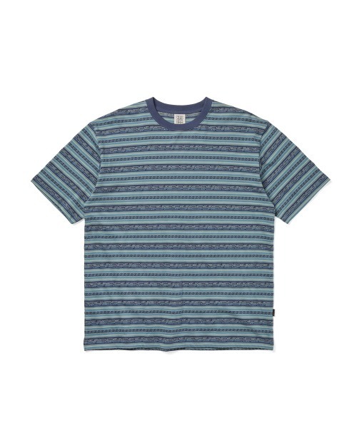 YESEYESEE(イエスアイシー)の「Y.E.S Jacquard Stripe Tee(Tシャツ/カットソー・メンズ・ブルー/チャコール・S/M/L/XL)」の2枚目の写真