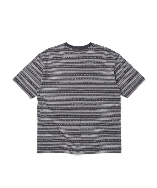 YESEYESEE(イエスアイシー)の「Y.E.S Jacquard Stripe Tee(Tシャツ/カットソー・メンズ・ブルー/チャコール・S/M/L/XL)」の3枚目の写真