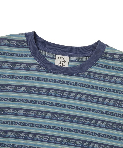 YESEYESEE(イエスアイシー)の「Y.E.S Jacquard Stripe Tee(Tシャツ/カットソー・メンズ・ブルー/チャコール・S/M/L/XL)」の11枚目の写真