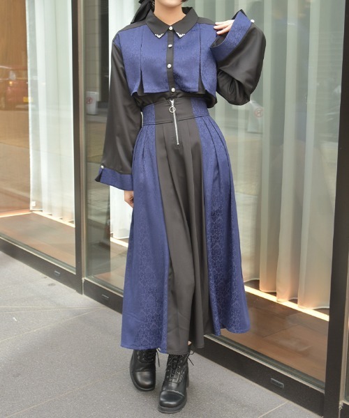 axes femme(アクシーズファム)の「【セットアップ対応】ジャカードスカート(スカート・レディース・ネイビー/ワイン/ダークグリーン・FREE)」の9枚目の写真