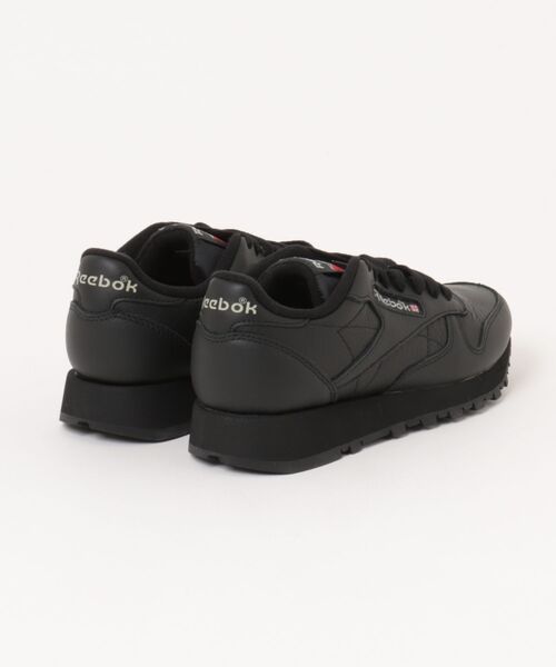 ASBee(アスビー)の「Reebok リーボック CLASSIC LEATHER レディースレザースニーカー(クラシックレザー) 107421 100008494 コアブラック/コアブラック/ピュアグレー(スニーカー・レディース・ブラック×ブラック・24.0cm/23.5cm/23.0cm/25.0cm/24.5cm)」の2枚目の写真