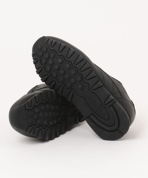 ASBee(アスビー)の「Reebok リーボック CLASSIC LEATHER レディースレザースニーカー(クラシックレザー) 107421 100008494 コアブラック/コアブラック/ピュアグレー(スニーカー・レディース・ブラック×ブラック・24.0cm/23.5cm/23.0cm/25.0cm/24.5cm)」の3枚目の写真