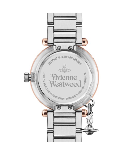 Vivienne Westwood(ヴィヴィアンウエストウッド)の「「Vivienne Westwood/ヴィヴィアン・ウエストウッド」オーブ レディース クォーツ ウォッチ、シルバー ダイヤル & ツートン ステンレススチール ブレスレット(アナログ腕時計・レディース・シルバー×ゴールド・FREE)」の2枚目の写真
