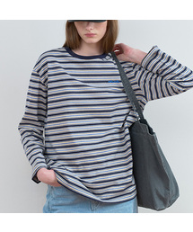 ROLAROLA | STRIPE LONG SLEEVE T-SHIRT NV+IV(Tシャツ/カットソー)