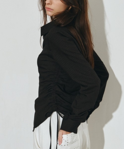 Midnight Move(ミッドナイトムーブ)の「A'GEM/9 × .kom 『MIDNIGHT MOVE/ミッドナイトムーブ』tt shirt/シャーリング シャツ(シャツ/ブラウス・レディース・ホワイト/ブラック・FREE)」の9枚目の写真