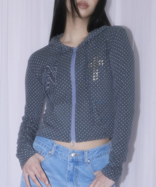 A'GEM/9 × .kom 『NIIER NOR/ニーアノア』 N-CROSS DOT HOOD ZIP-UP/N