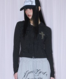 A'GEM/9 × .kom 『NIIER NOR/ニーアノア』 N-CROSS DOT HOOD ZIP-UP/Nクロスドットジップアップトップス