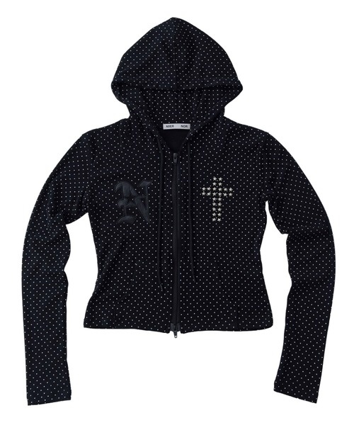 A'GEM/9 × .kom 『NIIER NOR/ニーアノア』 N-CROSS DOT HOOD ZIP-UP/N