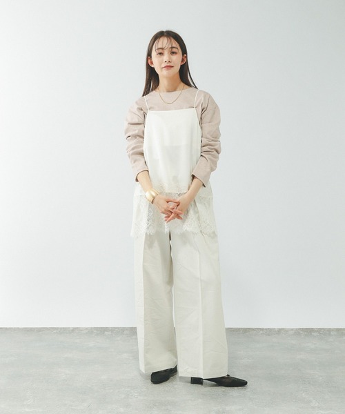 GLOBAL WORK(グローバルワーク)の「Fffit エフィット/汚れ落ちやすいクルーネック長袖/645042(Tシャツ/カットソー・レディース・ブラック/ベージュ/ネイビー/ホワイト系その他2・X-LARGE/LARGE/MEDIUM/SMALL)」の9枚目の写真
