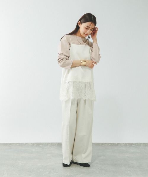 GLOBAL WORK(グローバルワーク)の「Fffit エフィット/汚れ落ちやすいクルーネック長袖/645042(Tシャツ/カットソー・レディース・ブラック/ベージュ/ネイビー/ホワイト系その他2・X-LARGE/LARGE/MEDIUM/SMALL)」の10枚目の写真