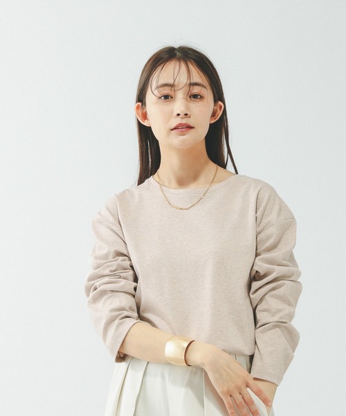 GLOBAL WORK(グローバルワーク)の「Fffit エフィット/汚れ落ちやすいクルーネック長袖/645042(Tシャツ/カットソー・レディース・ブラック/ベージュ/ネイビー/ホワイト系その他2・X-LARGE/LARGE/MEDIUM/SMALL)」の11枚目の写真