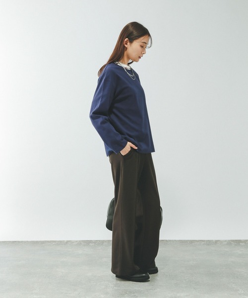GLOBAL WORK(グローバルワーク)の「Fffit エフィット/汚れ落ちやすいクルーネック長袖/645042(Tシャツ/カットソー・レディース・ブラック/ベージュ/ネイビー/ホワイト系その他2・X-LARGE/LARGE/MEDIUM/SMALL)」の14枚目の写真