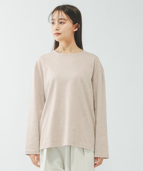 GLOBAL WORK(グローバルワーク)の「Fffit エフィット/汚れ落ちやすいクルーネック長袖/645042(Tシャツ/カットソー・レディース・ブラック/ベージュ/ネイビー/ホワイト系その他2・X-LARGE/LARGE/MEDIUM/SMALL)」の18枚目の写真