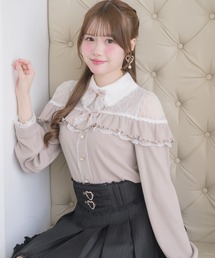 ROJITA | ダブルリボンレース切替カットトップス(Tシャツ/カットソー)