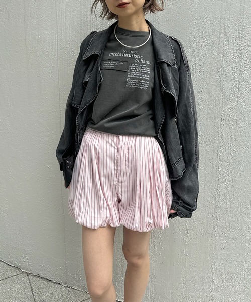 Ameri（アメリ）の「PINSTRIPE PUMPKIN PANTS（その他パンツ・レディース・ライトブルー/ピンク・MEDIUM/SMALL）」の13枚目の写真