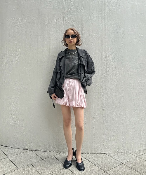 Ameri（アメリ）の「PINSTRIPE PUMPKIN PANTS（その他パンツ・レディース・ライトブルー/ピンク・MEDIUM/SMALL）」の14枚目の写真