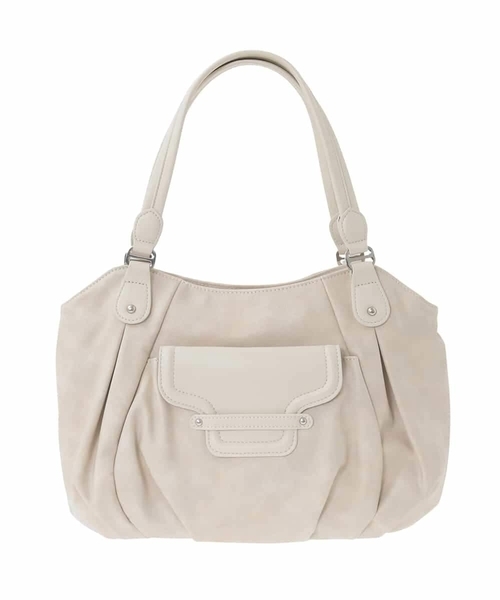 MK MICHEL KLEIN（エムケーミッシェルクラン）の「[2WAY]フラップポケットデザイントートバッグ（トートバッグ・レディース・グレー/プラム/ベージュ・00）」の3枚目の写真