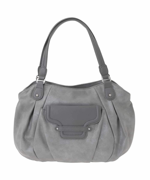 MK MICHEL KLEIN（エムケーミッシェルクラン）の「[2WAY]フラップポケットデザイントートバッグ（トートバッグ・レディース・グレー/プラム/ベージュ・00）」の2枚目の写真