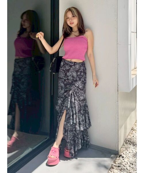 EVRIS(エヴリス)の「ペイズリーイレヘムロングスカート(スカート・レディース・ピンク/ブラック・FREE)」の13枚目の写真