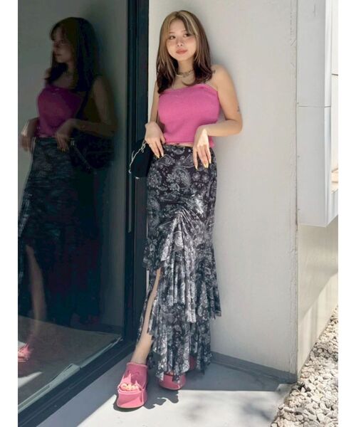 EVRIS(エヴリス)の「ペイズリーイレヘムロングスカート(スカート・レディース・ピンク/ブラック・FREE)」の12枚目の写真