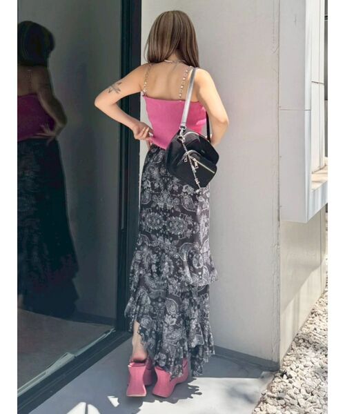 EVRIS(エヴリス)の「ペイズリーイレヘムロングスカート(スカート・レディース・ピンク/ブラック・FREE)」の11枚目の写真