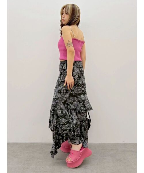 EVRIS(エヴリス)の「ペイズリーイレヘムロングスカート(スカート・レディース・ピンク/ブラック・FREE)」の7枚目の写真