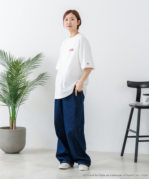 DISCUS(ディスカス)の「【DISCUS/ディスカス】【選べる丈感・PEPSI】DISCUS×ペプシ コラボTシャツ クロップド短丈・ルーズシルエット(Tシャツ/カットソー・レディース・ホワイト系その他/ホワイト系その他2・LARGE/MEDIUM)」の7枚目の写真