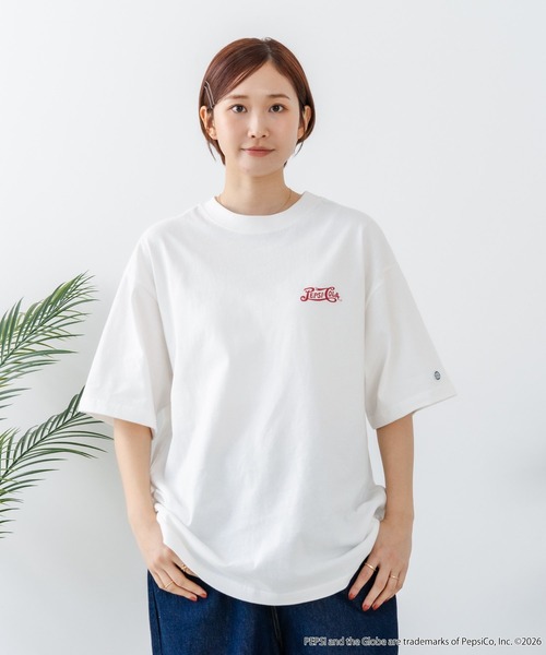 DISCUS(ディスカス)の「【DISCUS/ディスカス】【選べる丈感・PEPSI】DISCUS×ペプシ コラボTシャツ クロップド短丈・ルーズシルエット(Tシャツ/カットソー・レディース・ホワイト系その他/ホワイト系その他2・LARGE/MEDIUM)」の8枚目の写真