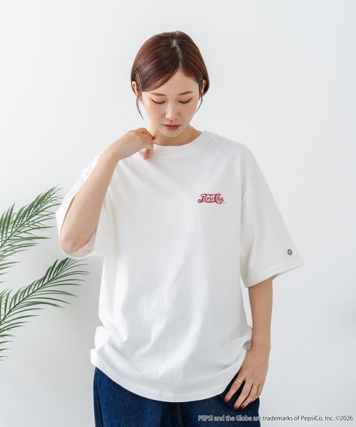DISCUS(ディスカス)の「【DISCUS/ディスカス】【選べる丈感・PEPSI】DISCUS×ペプシ コラボTシャツ クロップド短丈・ルーズシルエット(Tシャツ/カットソー・レディース・ホワイト系その他/ホワイト系その他2・LARGE/MEDIUM)」の9枚目の写真