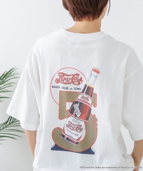 DISCUS(ディスカス)の「【DISCUS/ディスカス】【選べる丈感・PEPSI】DISCUS×ペプシ コラボTシャツ クロップド短丈・ルーズシルエット(Tシャツ/カットソー・レディース・ホワイト系その他/ホワイト系その他2・LARGE/MEDIUM)」の12枚目の写真