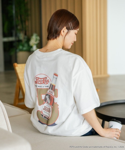 DISCUS(ディスカス)の「【DISCUS/ディスカス】【選べる丈感・PEPSI】DISCUS×ペプシ コラボTシャツ クロップド短丈・ルーズシルエット(Tシャツ/カットソー・レディース・ホワイト系その他/ホワイト系その他2・LARGE/MEDIUM)」の13枚目の写真
