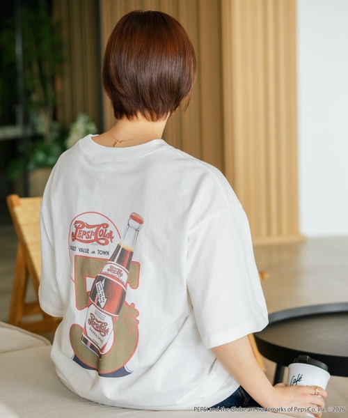 DISCUS(ディスカス)の「【DISCUS/ディスカス】【選べる丈感・PEPSI】DISCUS×ペプシ コラボTシャツ クロップド短丈・ルーズシルエット(Tシャツ/カットソー・レディース・ホワイト系その他/ホワイト系その他2・LARGE/MEDIUM)」の14枚目の写真