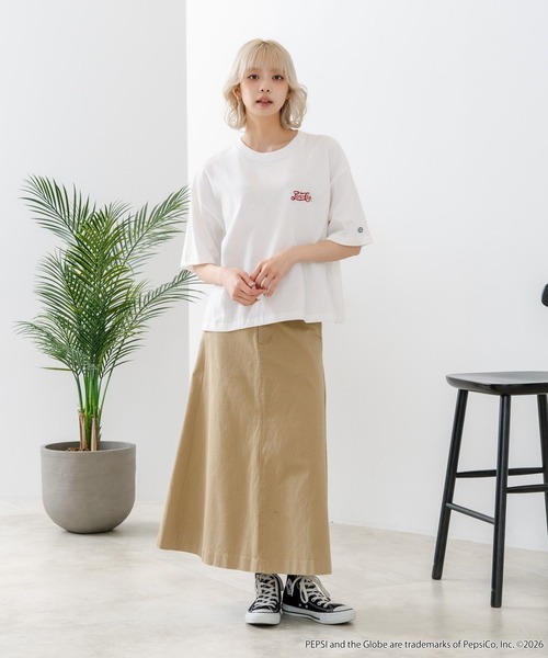 DISCUS(ディスカス)の「【DISCUS/ディスカス】【選べる丈感・PEPSI】DISCUS×ペプシ コラボTシャツ クロップド短丈・ルーズシルエット(Tシャツ/カットソー・レディース・ホワイト系その他/ホワイト系その他2・LARGE/MEDIUM)」の19枚目の写真