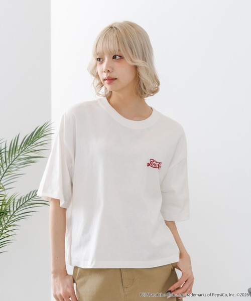 DISCUS(ディスカス)の「【DISCUS/ディスカス】【選べる丈感・PEPSI】DISCUS×ペプシ コラボTシャツ クロップド短丈・ルーズシルエット(Tシャツ/カットソー・レディース・ホワイト系その他/ホワイト系その他2・LARGE/MEDIUM)」の21枚目の写真