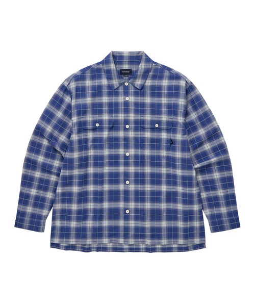 COVERNAT(カバーナット)の「OMBRE CHECK SHIRT(ポロシャツ・メンズ・ネイビー/アイボリー・X-LARGE/LARGE/MEDIUM/SMALL)」の2枚目の写真