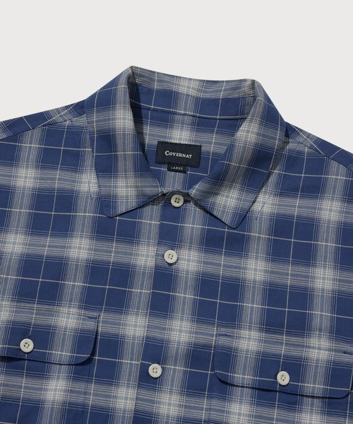COVERNAT(カバーナット)の「OMBRE CHECK SHIRT(ポロシャツ・メンズ・ネイビー/アイボリー・X-LARGE/LARGE/MEDIUM/SMALL)」の14枚目の写真