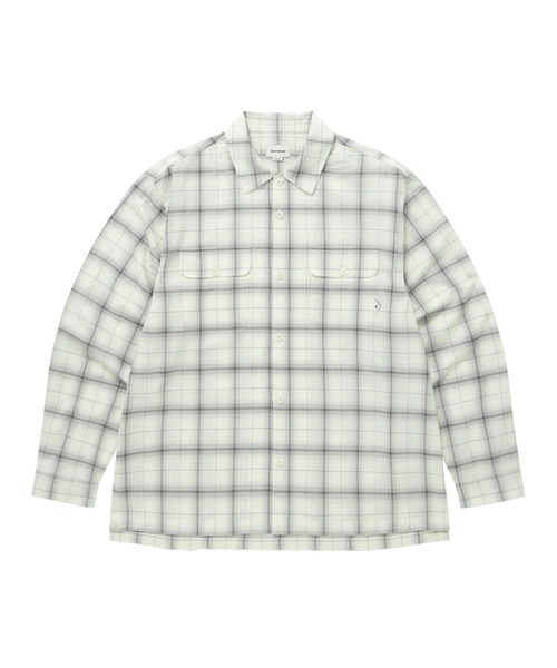 COVERNAT(カバーナット)の「OMBRE CHECK SHIRT(ポロシャツ・メンズ・ネイビー/アイボリー・X-LARGE/LARGE/MEDIUM/SMALL)」の20枚目の写真