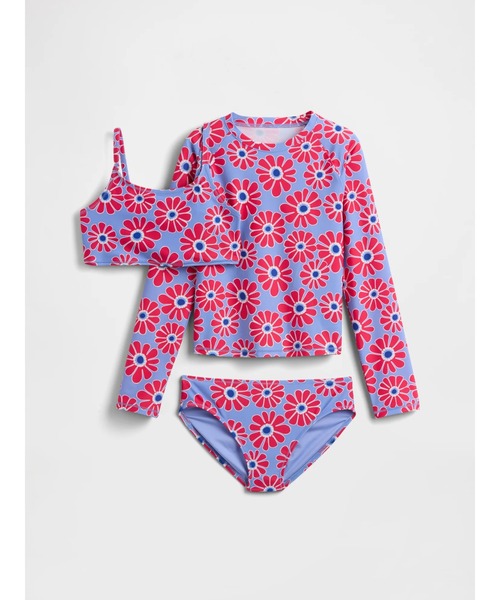 GAP(ギャップ)の「ラッシュガード 水着 3ピース (キッズ)(水着・キッズ・ライトブルー・120cm/130cm/110cm/140cm/150cm)」の1枚目の写真