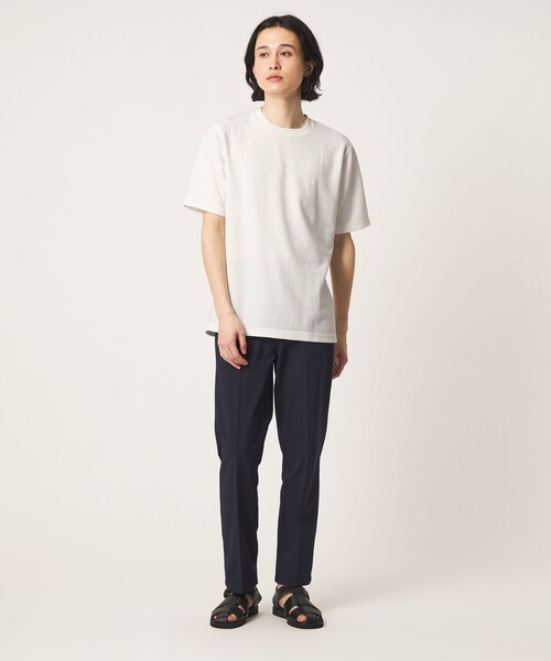 A DAY IN THE LIFE UNITED ARROWS(アデイインザライフユナイテッドアローズ)の「バウンシー タイルジャガード ジャストカットソー<A DAY IN THE LIFE>(Tシャツ/カットソー・メンズ・ホワイト/ライトブルー/ブラック・M/L/S)」の6枚目の写真