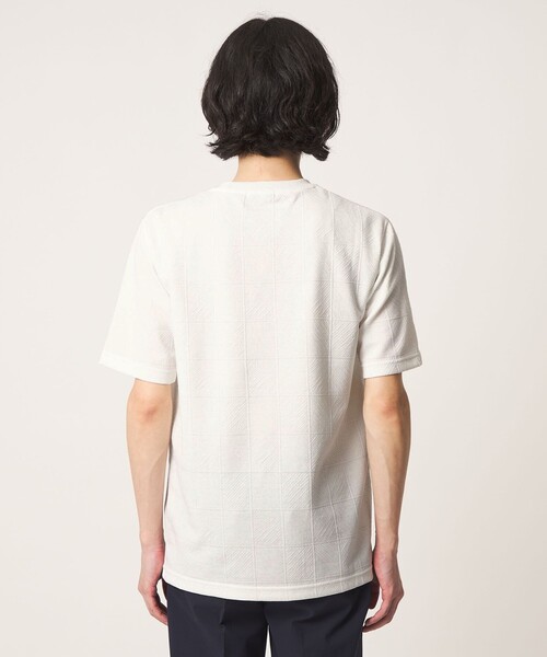A DAY IN THE LIFE UNITED ARROWS(アデイインザライフユナイテッドアローズ)の「バウンシー タイルジャガード ジャストカットソー<A DAY IN THE LIFE>(Tシャツ/カットソー・メンズ・ホワイト/ライトブルー/ブラック・M/L/S)」の9枚目の写真