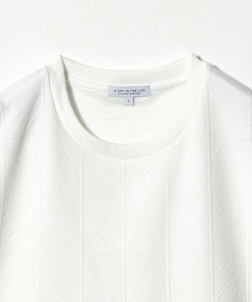 A DAY IN THE LIFE UNITED ARROWS(アデイインザライフユナイテッドアローズ)の「バウンシー タイルジャガード ジャストカットソー<A DAY IN THE LIFE>(Tシャツ/カットソー・メンズ・ホワイト/ライトブルー/ブラック・M/L/S)」の18枚目の写真