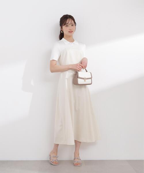 PROPORTION BODY DRESSING(プロポーションボディドレッシング)の「ポロカラードッキングワンピース / 1216140411(ワンピース・レディース・ホワイト系その他/グレー/ピンク系その他・P/S/SMALL/MEDIUM)」の6枚目の写真