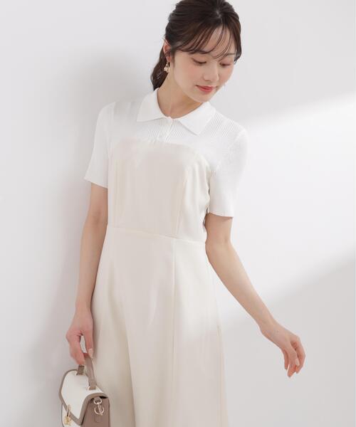 PROPORTION BODY DRESSING(プロポーションボディドレッシング)の「ポロカラードッキングワンピース / 1216140411(ワンピース・レディース・ホワイト系その他/グレー/ピンク系その他・P/S/SMALL/MEDIUM)」の8枚目の写真