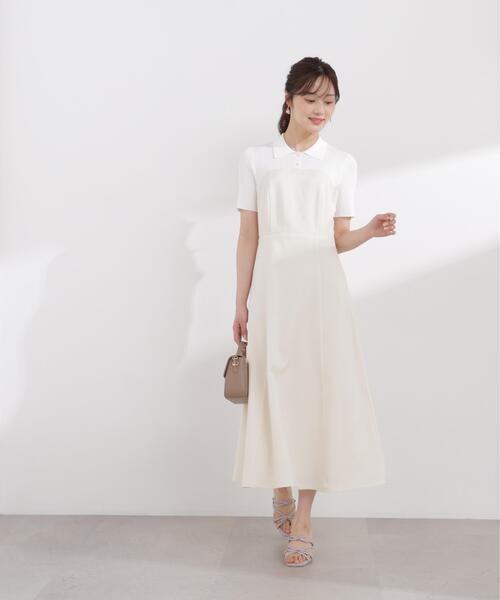 PROPORTION BODY DRESSING(プロポーションボディドレッシング)の「ポロカラードッキングワンピース / 1216140411(ワンピース・レディース・ホワイト系その他/グレー/ピンク系その他・P/S/SMALL/MEDIUM)」の10枚目の写真