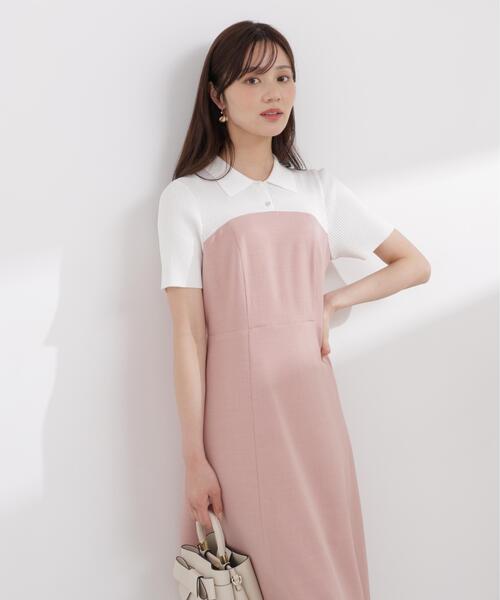 PROPORTION BODY DRESSING(プロポーションボディドレッシング)の「ポロカラードッキングワンピース / 1216140411(ワンピース・レディース・ホワイト系その他/グレー/ピンク系その他・P/S/SMALL/MEDIUM)」の13枚目の写真