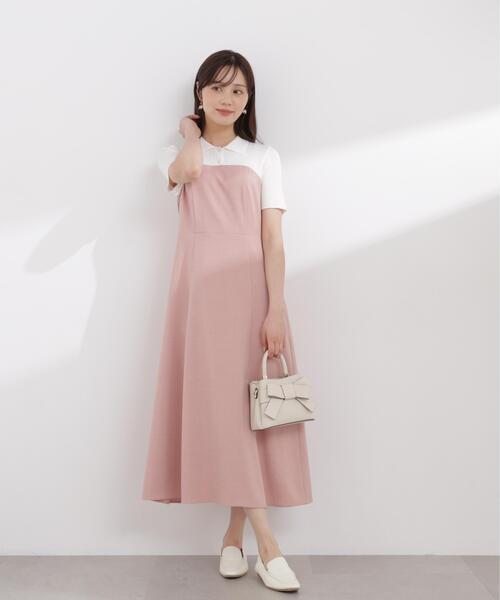 PROPORTION BODY DRESSING(プロポーションボディドレッシング)の「ポロカラードッキングワンピース / 1216140411(ワンピース・レディース・ホワイト系その他/グレー/ピンク系その他・P/S/SMALL/MEDIUM)」の16枚目の写真