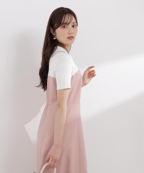 PROPORTION BODY DRESSING(プロポーションボディドレッシング)の「ポロカラードッキングワンピース / 1216140411(ワンピース・レディース・ホワイト系その他/グレー/ピンク系その他・P/S/SMALL/MEDIUM)」の18枚目の写真