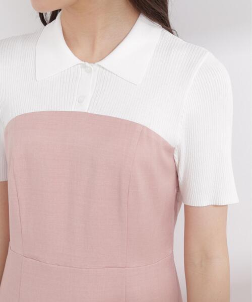 PROPORTION BODY DRESSING(プロポーションボディドレッシング)の「ポロカラードッキングワンピース / 1216140411(ワンピース・レディース・ホワイト系その他/グレー/ピンク系その他・P/S/SMALL/MEDIUM)」の22枚目の写真